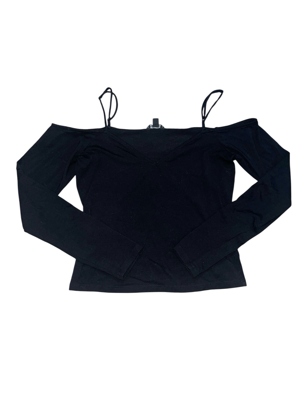 Guess black cold shoulder long sleeve top